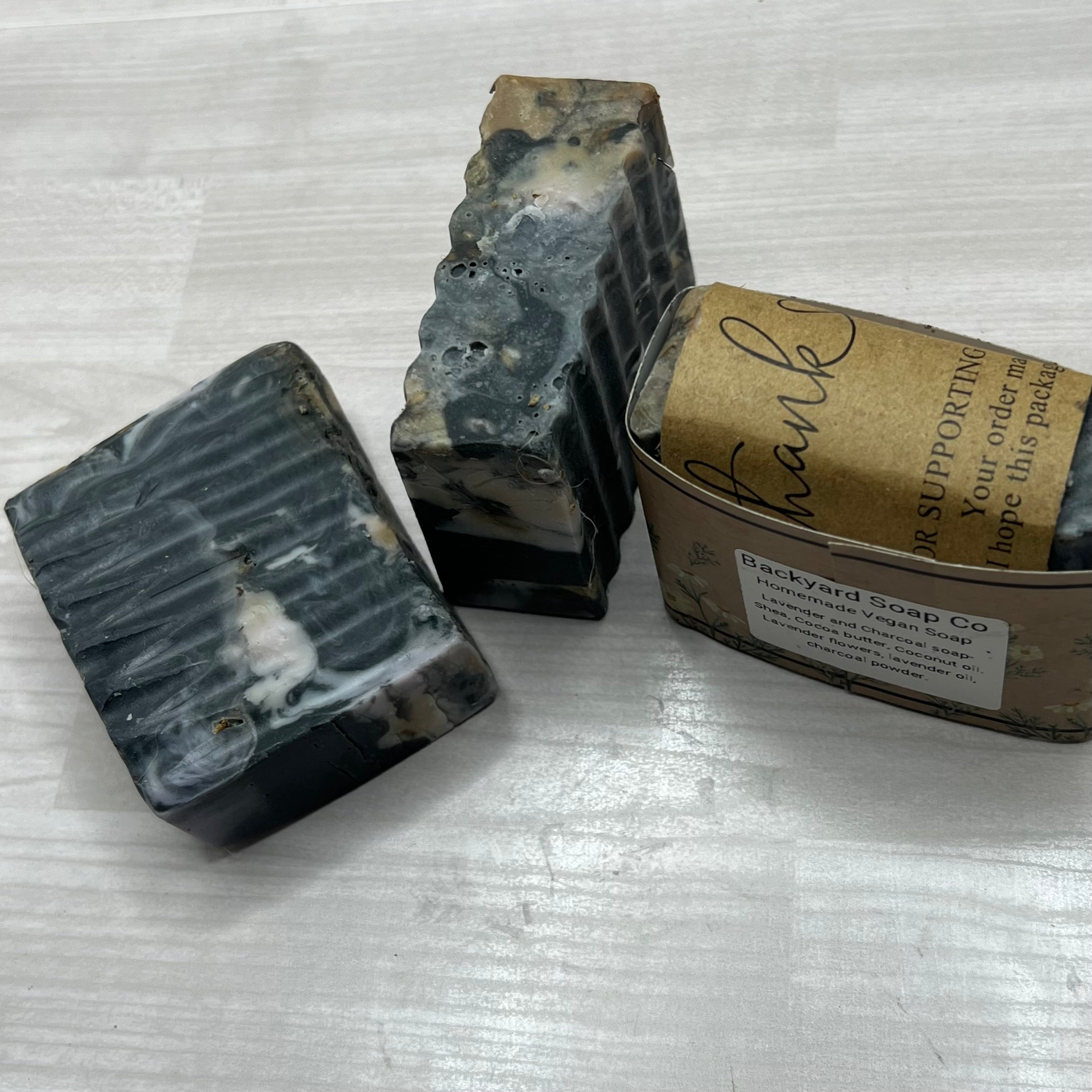 Vegan Lavender & Charcoal Soap • Natural • Handmade in the USA
