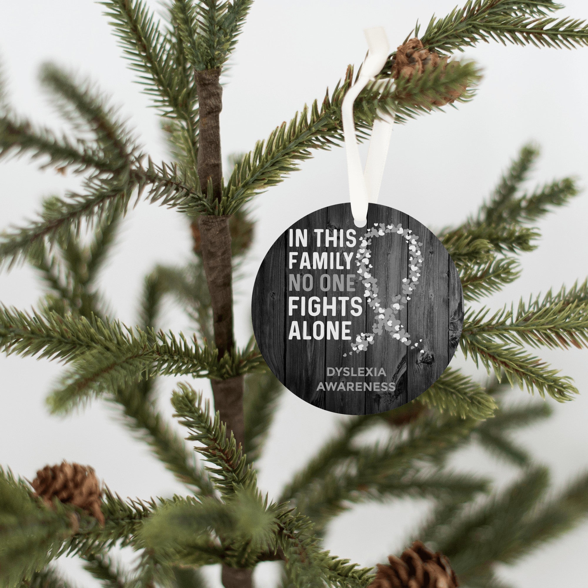 Dyslexia Awareness Christmas Ornament