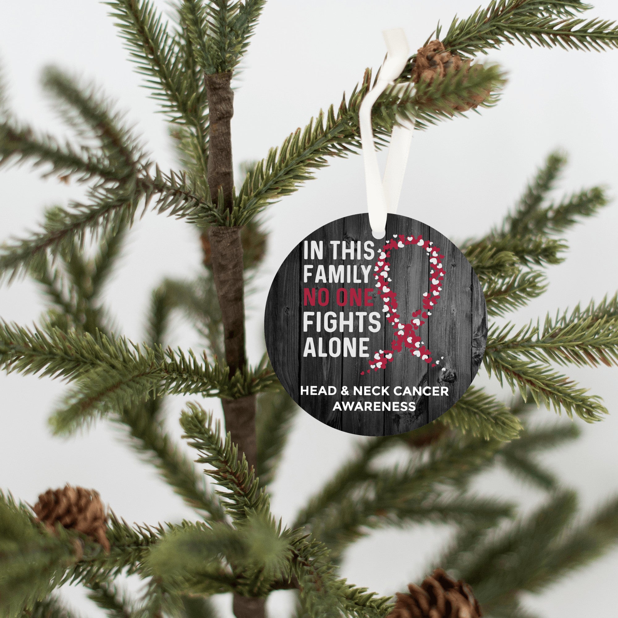 Head & Neck Cancer Awareness Christmas Ornament