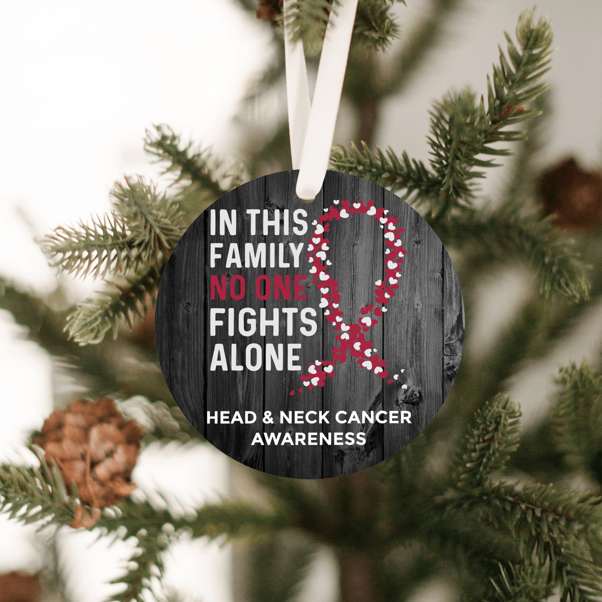 Head & Neck Cancer Awareness Christmas Ornament