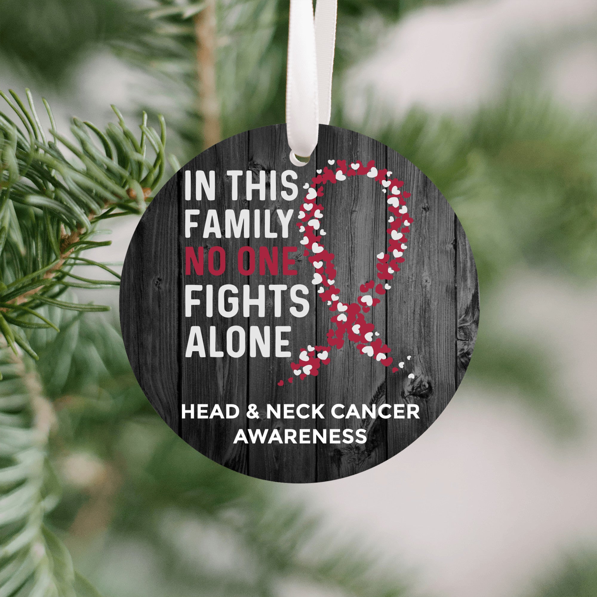 Head & Neck Cancer Awareness Christmas Ornament