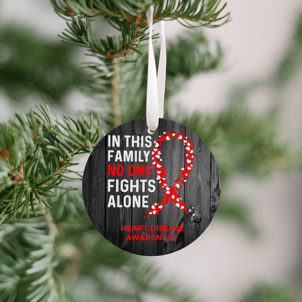Heart Disease Awareness Christmas Ornament