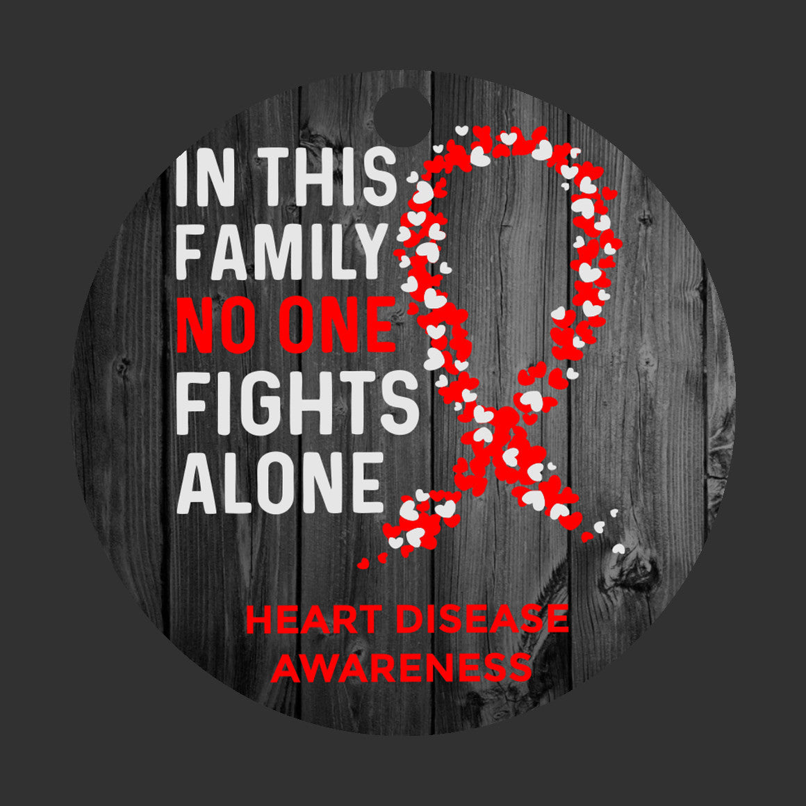 Heart Disease Awareness Christmas Ornament
