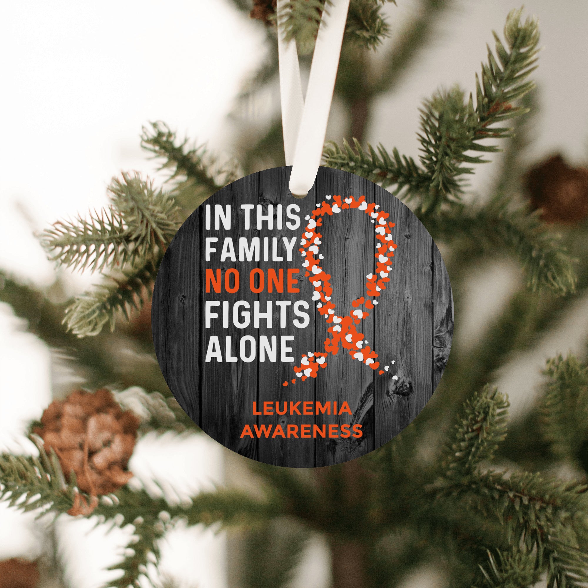 Leukemia Awareness Christmas Ornament