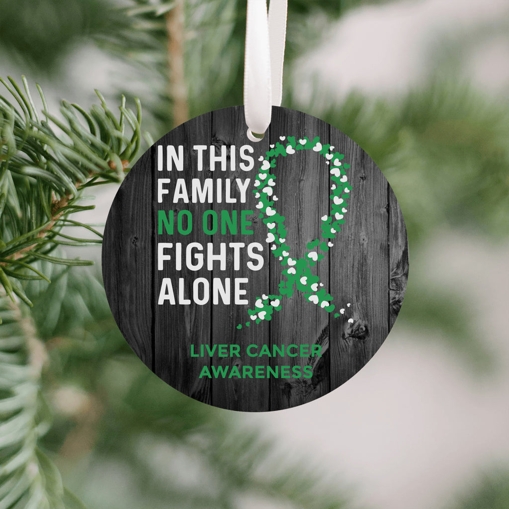 Liver Cancer Awareness Christmas Ornament