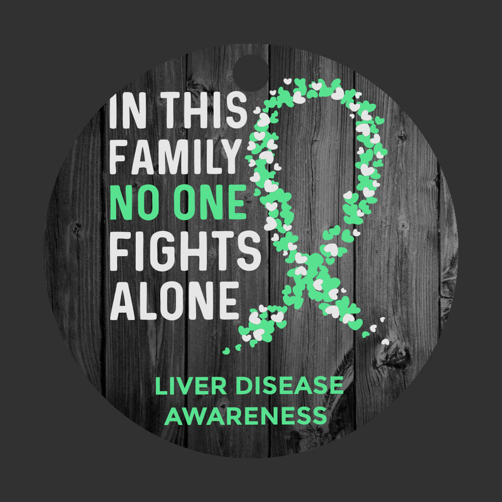 Liver Disease Awareness Christmas Ornament