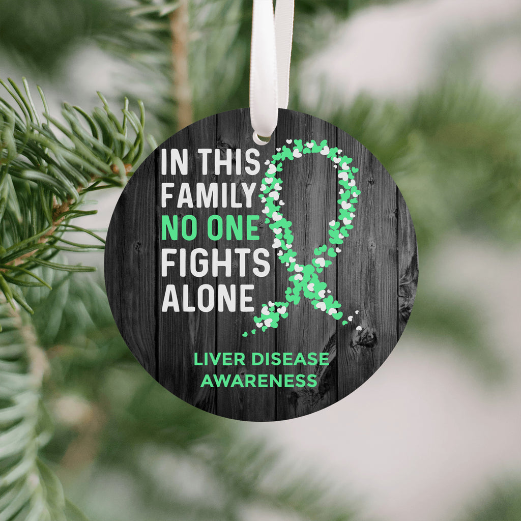 Liver Disease Awareness Christmas Ornament