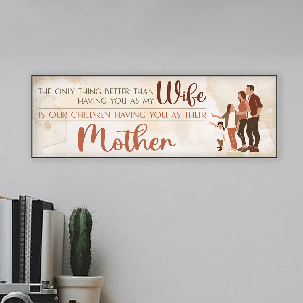 Best Wife And Mother Mother's Day Sign