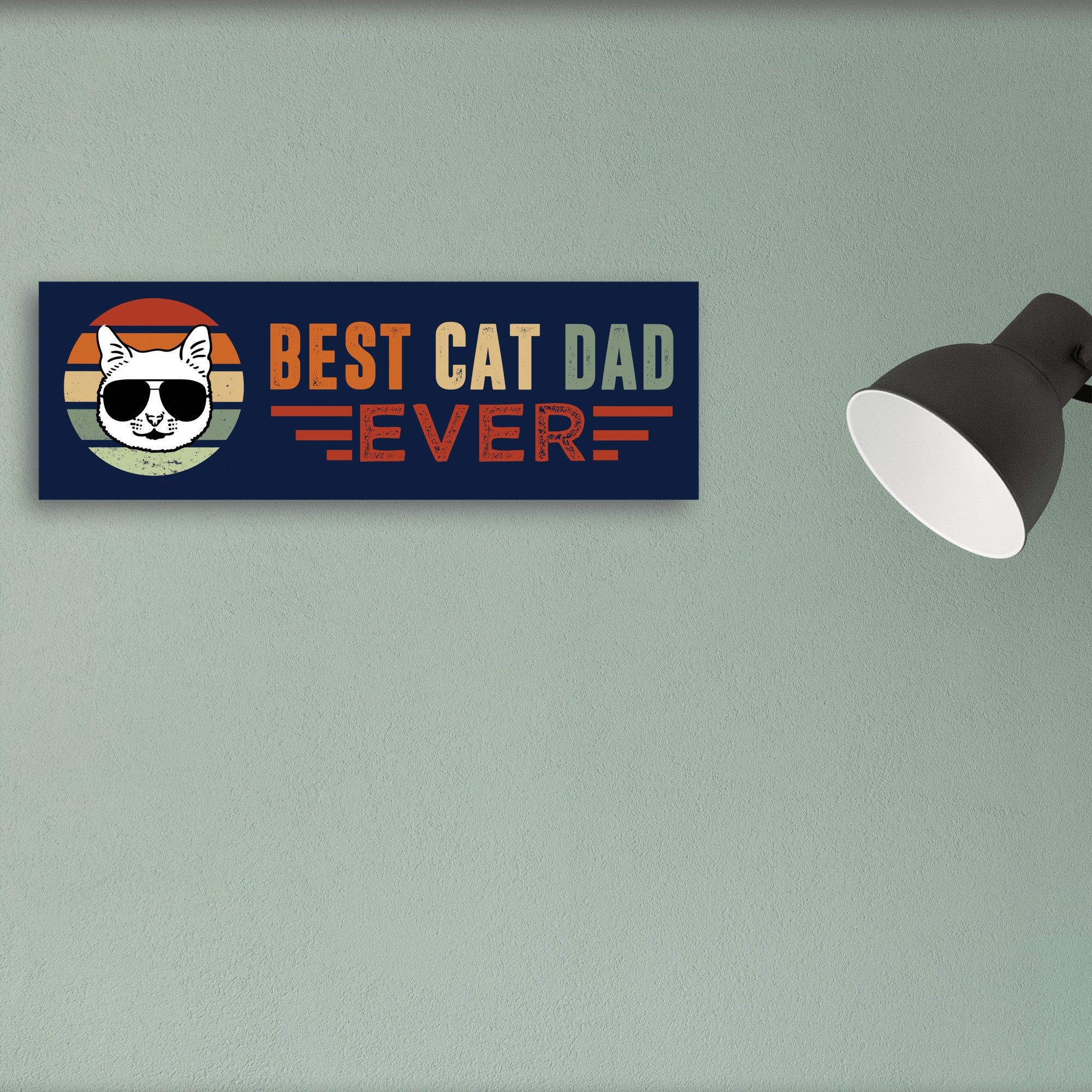Cat Dad Father's Day Sign UV Printed MDF Sign